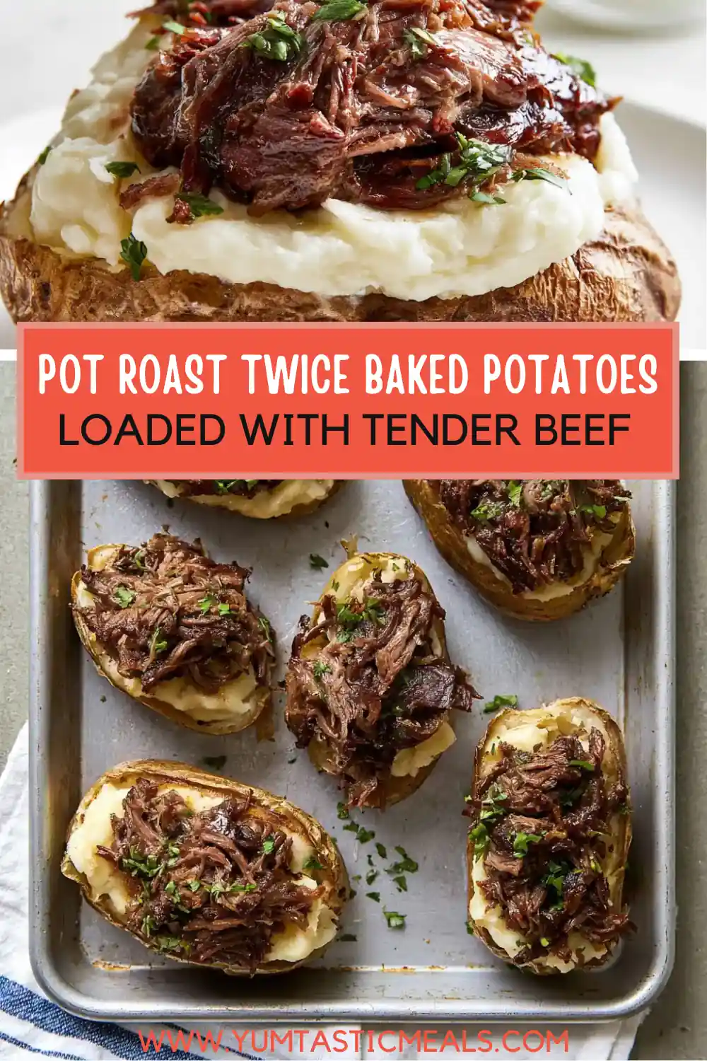Pot Roast Twice Baked Potato