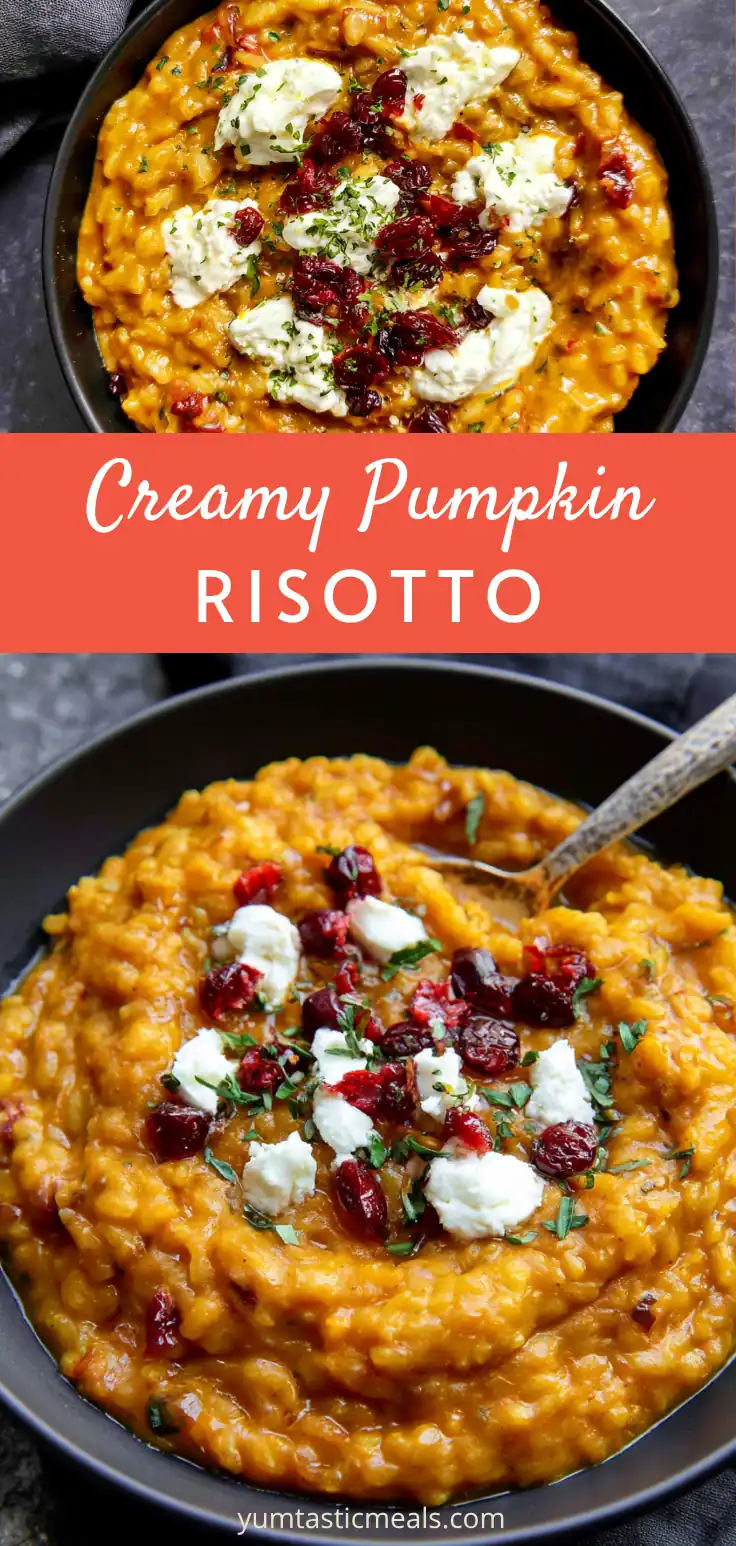 Pumpkin Risotto with Goat Cheese and Cranberries 6 Pumpkin Risotto