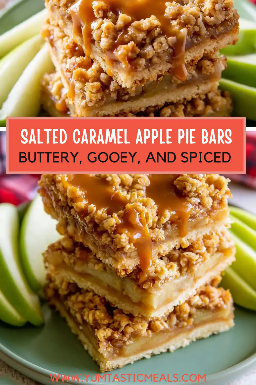 Salted Caramel Apple Pie Bars