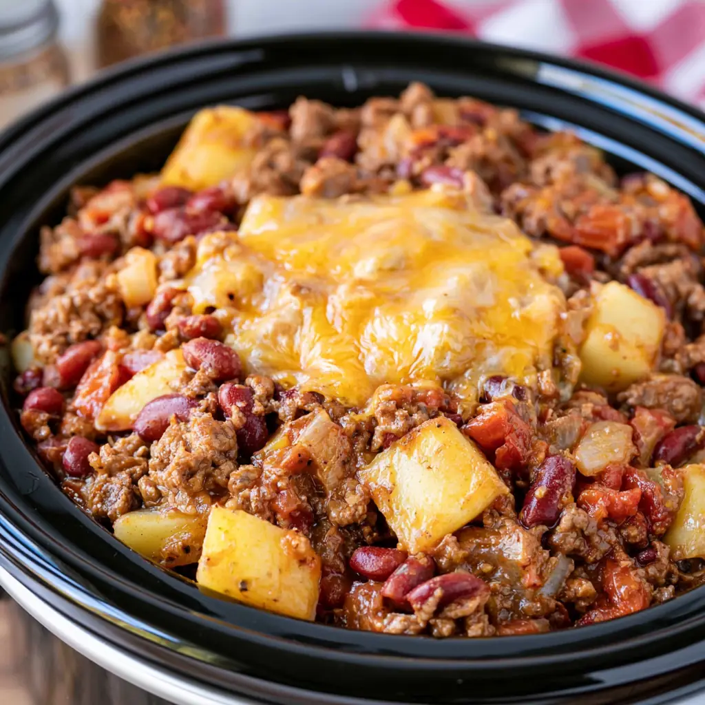 Slow Cooker Beef and Kidney Beans