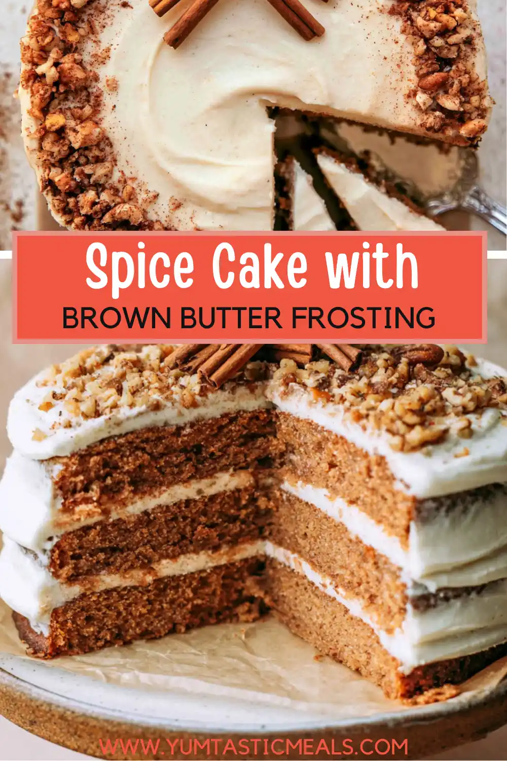 Spiced Cake with Brown Butter Cream Cheese Frosting 6 Spiced Cake
